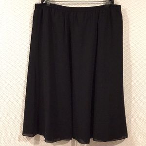 NWT Anna Maxwell Black Formal Skirt 28w